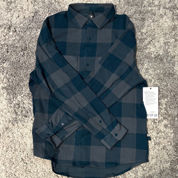 lululemon athletica Teal and Gray Soft Knit Overshirt